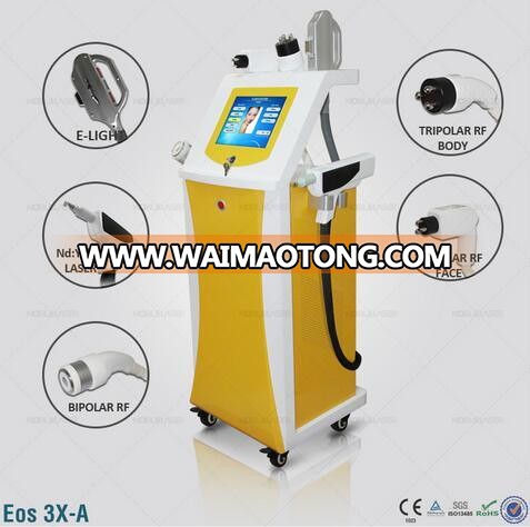 E-Light+RF+ND: YAG Laser Tattoo Removal Multifunctional Equipment