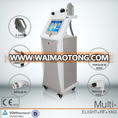 New design E-light+IPL+RF machine tattooing Beauty machine elight/rf/nd yag laser hair/tattoo removal